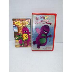 Lot of 2 Barney Be My Valentine '20 Oh Brother Shes My Sister '98 VHS Songs